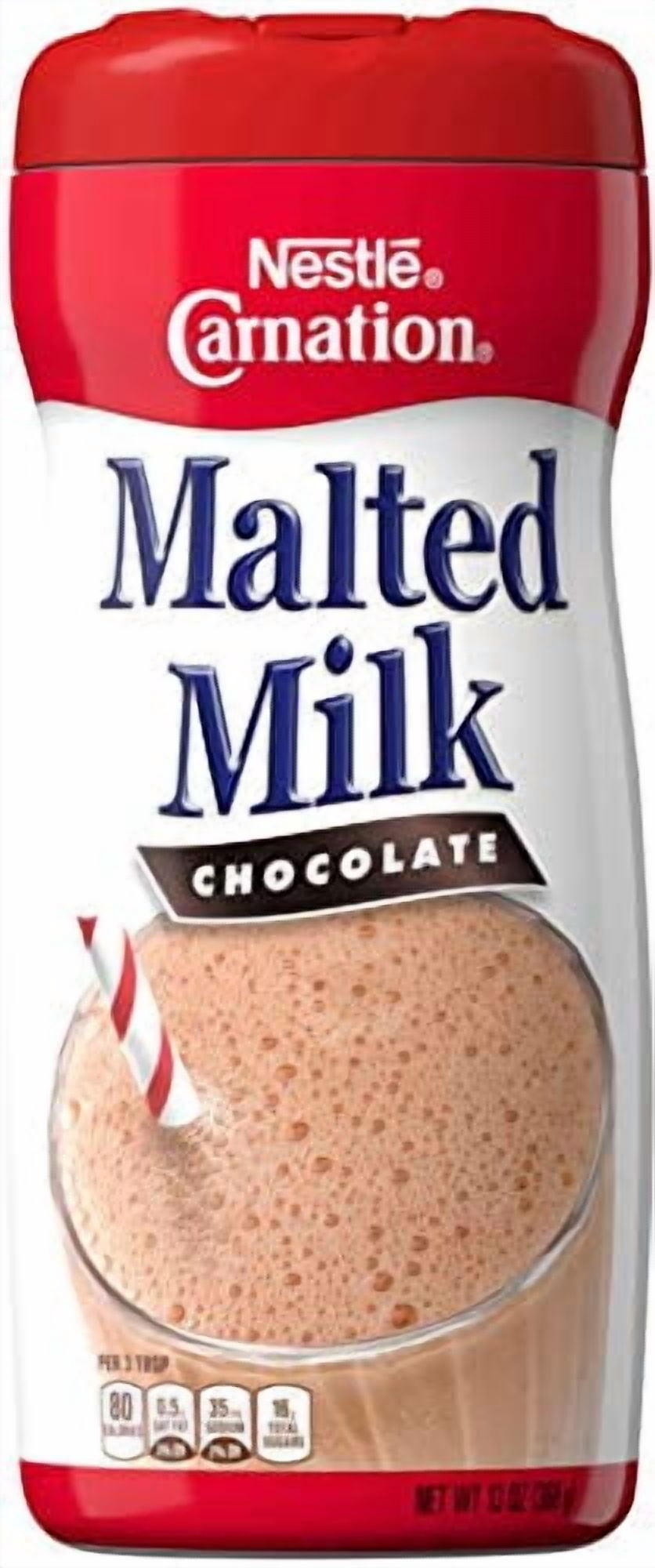 Nestle Carnation Malted Milk Powder, Chocolate and Orginal Flavor Bundle, 13 Oz Containers (2 Items)