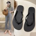 thumbnail image 2 of Chanclas de tacón plano de verano para mujer, chanclas de moda para exteriores, playa, antideslizantes, lindas sandalias para estudiantes, 2 of 6