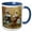Blue/White, variant on 3drose, Renaissance Couple Play Music, 15oz Two-tone Blue Mug