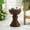 Brown, variant on Christopher Knight Home 16" Outdoor Lightweight Concrete Ribbed Hourglass Accent Side Table, Natural
