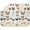 Hen and Ga, variant on Rooster and Rainbow Drying Mat - Absorbent Microfiber Kitchen Counter Pad - Cute Chick Farm Aesthetic Dish Mat