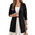 thumbnail image 4 of UVN Cardigan Sweater for Women Fall Long Sleeve Open Front Tops Ladies Casual Lightweight Soft Knit Coats with Pockets, 4 of 10