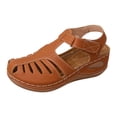 thumbnail image 3 of YLYL Womens Summer Sandals Bohemia Gladiator Closed Toe Wedge Heel Ankle Strap Slip on Platform Sandals, 3 of 8