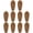 Brown, variant on Jiibva 10Pcs Bunny Ear Oranment Easter Plush Rabbit Ears DIY Animal Ears Accessories for Hair Clips Headband Headwear