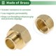 thumbnail image 3 of Conector de rosca hexagonal interna externa de latón único 3/8" macho x 1/2" hembra 13/16" 2 piezas, 3 of 7