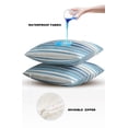 thumbnail image 5 of Outdoor Throw Pillow Cover Retro Nothern Europe Stripe Waterproof Cushion Covers 2 Pack Vintage Blue White Pillow Cases Home Decoration for Patio Garden Couch Sofa, 5 of 7