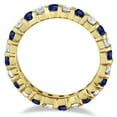 thumbnail image 2 of Blue Sapphire and Diamond Eternity Ring Band 14k Yellow Gold (1.07ct), 2 of 3