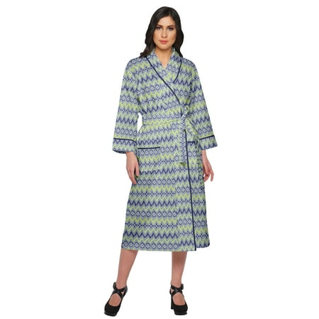 

Moomaya Printed WoMen s Robe Dressing Gown With Pockets Bath Robe Girls