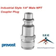 thumbnail image 2 of Set Of 10 Prevost High Quality Safety 1/4 Air Coupler Plug Male Industrial Style IRP 066251, 2 of 2