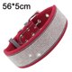 thumbnail image 2 of Collar para perro grande de cuero de terciopelo brillante con diamantes de imitación, collar reflectante ajustable duradero para mascotas, 2 of 5