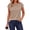 Khaki, variant on Women's Cap Sleeve T Shirts Casual Cotton Loose Fit Crew Neck Summer Tee Basic Tops for Women