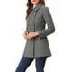 thumbnail image 4 of Abrigo largo de invierno de doble botonadura con cuello Peter Pan para mujer Inspire Chic en gris oscuro talla L, 4 of 6
