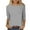 Gray, variant on Blouses for women's Fashion Solid Loose T-Shirt Mid-Length 3/4 Sleeves Blouse Round Neck Casual Tops Blouses for Women Fashion
