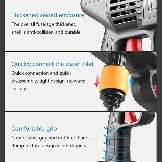 Naudhenm 350 Psi 2 Gpm Battery-Powered Pressure Washer with Quick Connect Tips