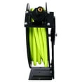 thumbnail image 2 of Retractable Air Hose Reel With 3/8" Inch x 50' Ft,Heavy Duty Steel Hose Reel Auto Rewind Pneumatic,Industrial Grade Rubber Hose,300 PSI,Black, 2 of 15