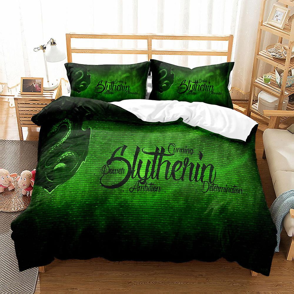 3d Printed Harry Potter Slytherin Bedding Set Duvet Cover Quilt Cover Pillowcase Kids Gift A Walmart