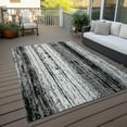 thumbnail image 6 of Addison Rugs Chantille Indoor/Outdoor Transitional Stripes Black Washable Rectangle Rug, 3' x 5', 6 of 6