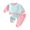 Blue, variant on RUINIXCW Toddler Baby Girls Fall Outfit Contrast Color Long Sleeve Sweatshirt Pants