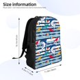 thumbnail image 4 of Haiem Fish And Shark Backpack - Stylish and Durable 15-inch Laptop Backpack with Waterproof Oxford Fabric, 4 of 8