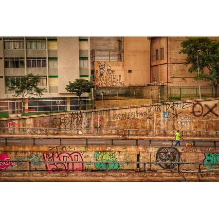 Framed Art for Your Wall City Artwork Urban Painting Graffiti Art 10x13