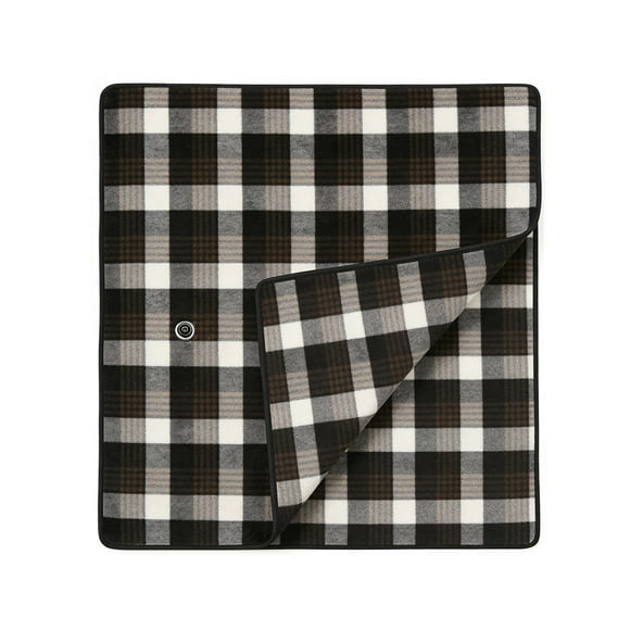 Usb Powered Heated Blanket Shawl 143x72cm, Usb Heated Blanket Portable, 3 Temperature Settings, Polyester, Black, for Shoulders, Neck, Back, Home, Office, Travel, Washable