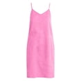 thumbnail image 6 of ClodeEU Women's V Neck Sleeveless Slip Dress, Casual Spaghetti Strap Midi Dress Pink,Women's Plus S, 6 of 6