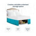 thumbnail image 3 of SGI Bedding 18 Inch Multi Ruffled Bed Skirt | Microfiber Bed Skirt | Fade Resistant, Wrinkle Free, Anti-static, Decorative, Extra Storage Space, Clutter-Free | California King, Turquoise Blue, 3 of 8