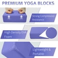 thumbnail image 2 of Yoga Blocks 2 Pack，9X6X3 inches High Density Foam Blocks, Exercise Workout Blocks for Meditation, Yoga, Pilates, Stretch, 2 of 6