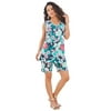 Roaman's Women's Plus Size Printed Tank And Short Set