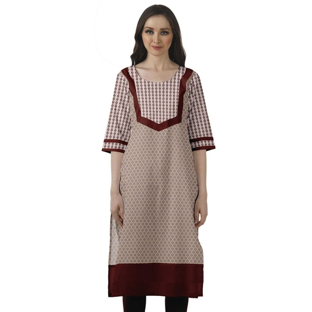 Moomaya Kurti de Designer Bollywood pour Femmes, Kurta Tunique Imprimée Longueur Genou