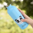 thumbnail image 2 of Taza de agua de botella deportiva de acero inoxidable con patrón de animales de dibujos animados lindo para uso al aire libre de niños azul, 2 of 5