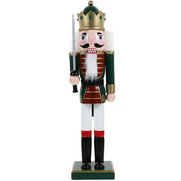 GOOHOCHY Cascanueces de madera estilo navideño, adorno de cascanueces, decoración de escritorio