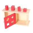 thumbnail image 1 of Objeto Caja Permanente Forma Caja de Coincidencia Pensamiento Lógico Educativo Montessori Tapa deslizante roja, 1 of 9