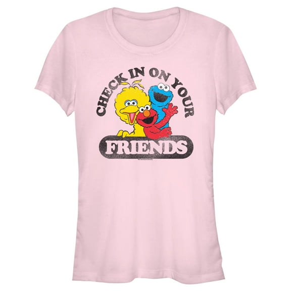 Junior's Sesame Street Checking In on Friends Graphic T-Shirt