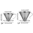 thumbnail image 5 of CIYISON Coffee Dripper Stainless Steel V-Shape Dripper Coffee Funnel Hand Brewed Coffee Filter Pour Over Coffee Brewing Cup, 5 of 12