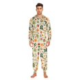 thumbnail image 3 of FORMRS Onesies Pajama for Adults Unisex Hoodie Winter Jumpsuit One Piece Sleepwear, Sizes S-2XL, Leaves Pattern, 3 of 7