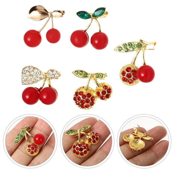 YSNOOWE 5Pcs Rhinestone Brooches Elegant Retro Brooch for Women Daily Wear and Outfit