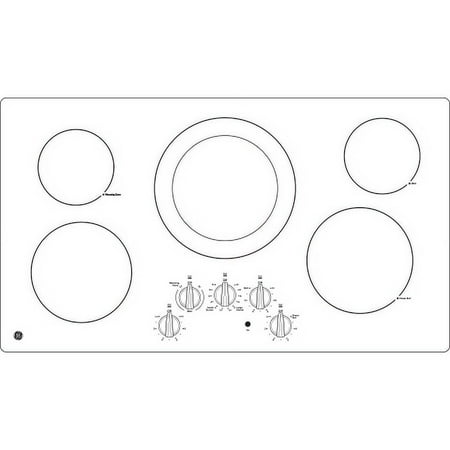 GE - 36" Built-In Electric Cooktop - Stainless Steel
