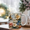 thumbnail image 6 of WKSCLPAI 3D Painted Ceramic Mug, Romantic Three-dimensional Floral Pattern Coffee Mug, 15 Ounce Mug Cup Ornament Christmas Houseparty Holiday Birthday Gifts for Women Girl-friend Teacher(#D), 6 of 7