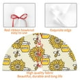 thumbnail image 6 of Kll 48" Christmas Tree Skirt Cartoon Honey Pot Bee Sunflower Xmas Tree Skirts Mat For New Year Xmas Holiday Party Indoor Outdoor Home Decoration, 6 of 9