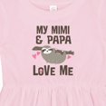 thumbnail image 4 of Inktastic My Mimi and Papa Love Me Sloth Girls Baby Dress, 4 of 5