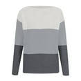 thumbnail image 6 of GigrtiJin Womens Long Sleeve Knitted Sweater Casual Round Neck Colorblock Pullover Blouses Comfy Loose Fashion Top, 6 of 8