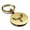 Gold, variant on Stainless Steel Geometric Polygon Moose Animal Round Medallion Keychain Circle Ring