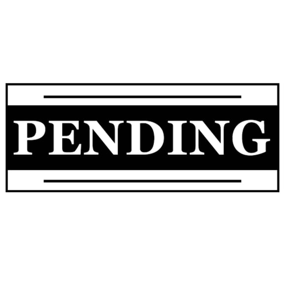 Printtoo Pending Self Inking Rubber Stamp Pre-Inked Office Stamp- Home Office Business Stationery, 47 x 20 mm Black