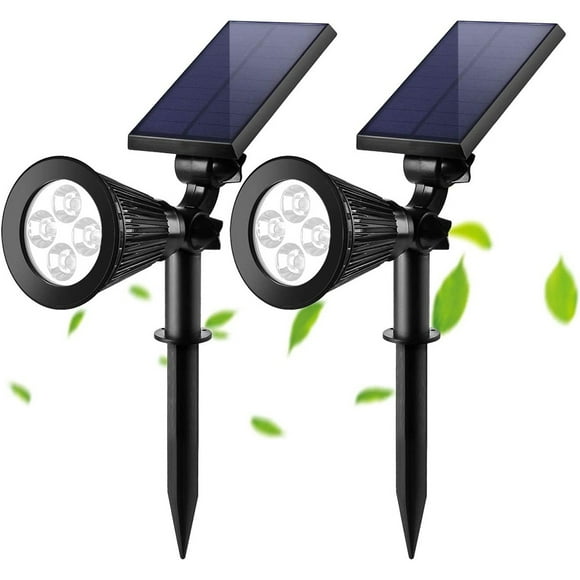 LED Solar Spotlights, LED Garden Lights, Warm White Spotlight, Super Bright