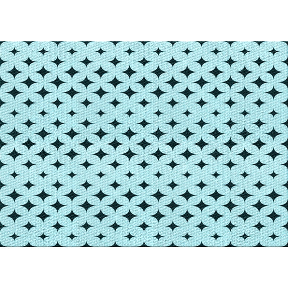 Ahgly Company Indoor Rectangle Patterned Seafoam Green Area Rugs, 7' x 10'