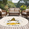 thumbnail image 4 of Round Rug 7Ft Washable Non-Slip, Bees Gnomes Circle Area Rugs for Living Room Bedroom, Spring Floral Farmhouse Daisy Indoor Floor Mats Carpet Runner for Home Decor Aesthetic, 4 of 8