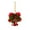 Red, variant on Christmas Wrought Iron Hanging Ornament with Holly Berries Rope Wall Door Pendant Xmas Tree Festival Decoration for Home and Party