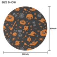 thumbnail image 6 of Trick or Treat Halloween Pattern Round Tablecloth 60"x60",Wrinkle Wipeable Table Cloth for Kitchen Dining Room Picnic Patio Party, 6 of 6