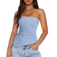 thumbnail image 1 of Top Bandeau PRETTYGARDEN Verano 2025 Sin Tirantes Azul Claro Talle S, 1 of 6